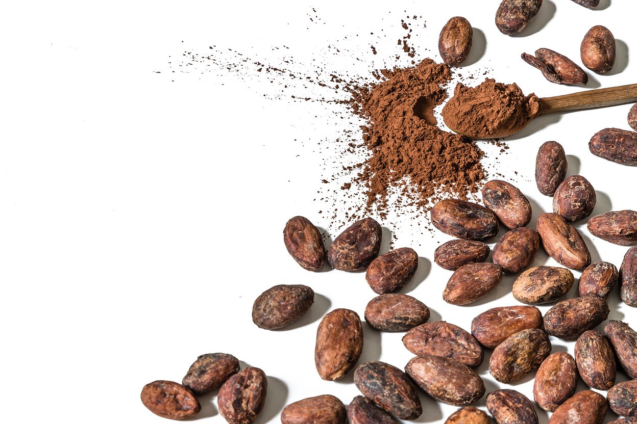 Cocoa beans and cocoa powder